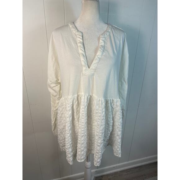 Pilcro from Anthropologie Long Sleeve Babydoll Top in White Size XL - Picture 6 of 10